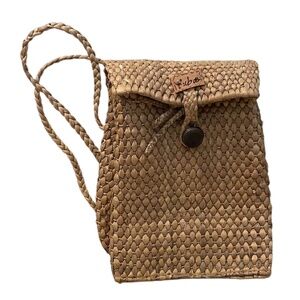 New Handmade Sea Grass Tropical Backpack Purse Tan,‎